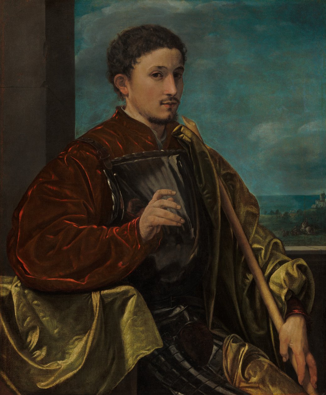 Ritratto di cavaliere, 1525 circa (olio su tela) da Giovanni Girolamo Savoldo