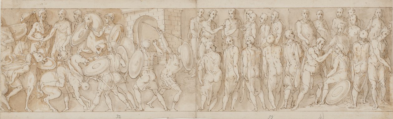 Restauro moderno (XL); un capo tedesco si arrende (XLI); una visita al campo romano (inizio di XLII) da Giovanni Guerra