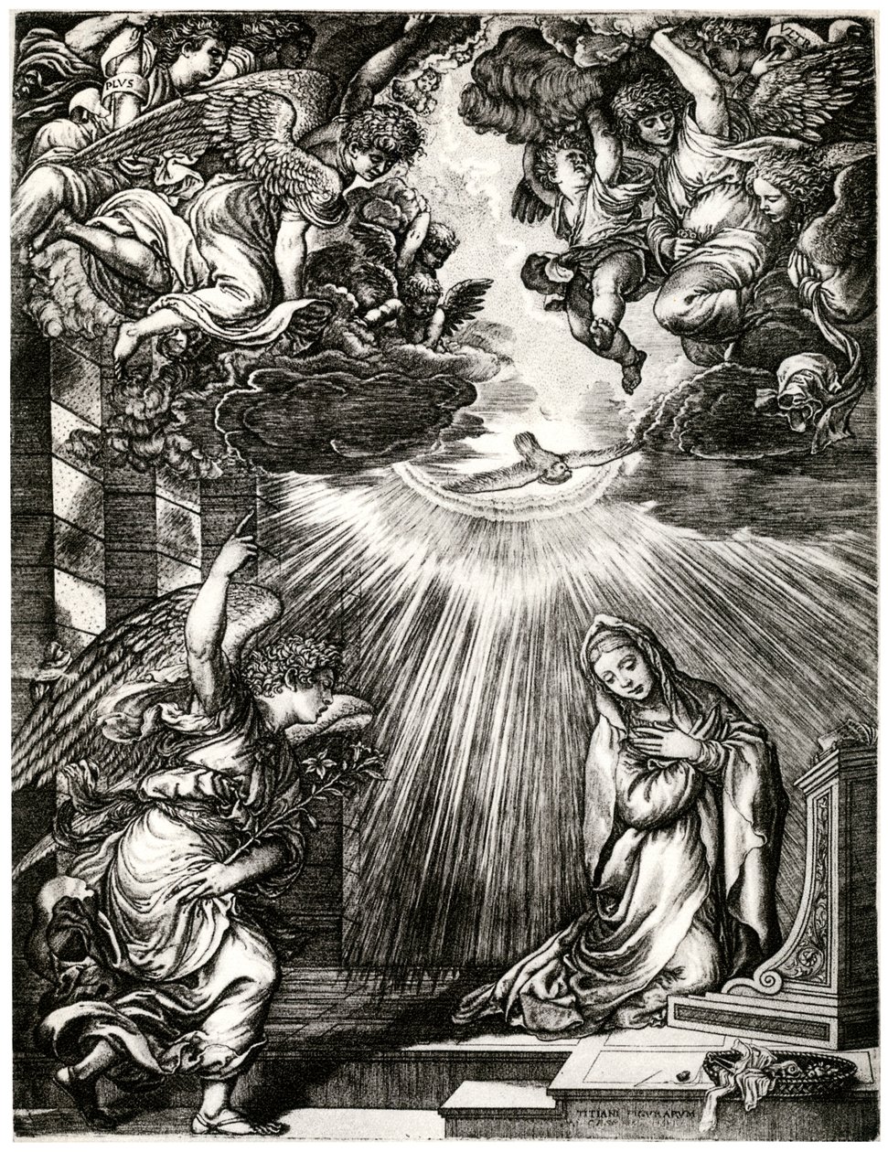 Annunciazione da Giovanni Jacopo Caraglio