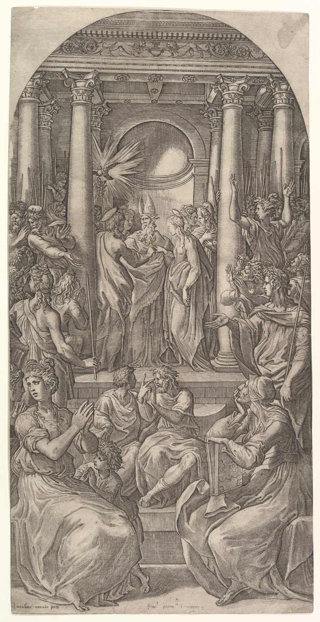 Il matrimonio della Vergine, ca. 1525 da Giovanni Jacopo Caraglio
