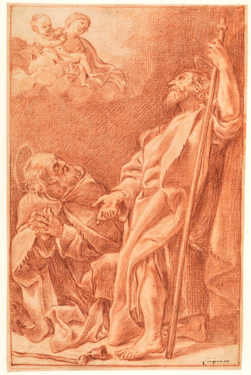 La Madonna col Bambino con i santi Antonio Abate e Giacomo Maggiore da Giovanni Lanfranco
