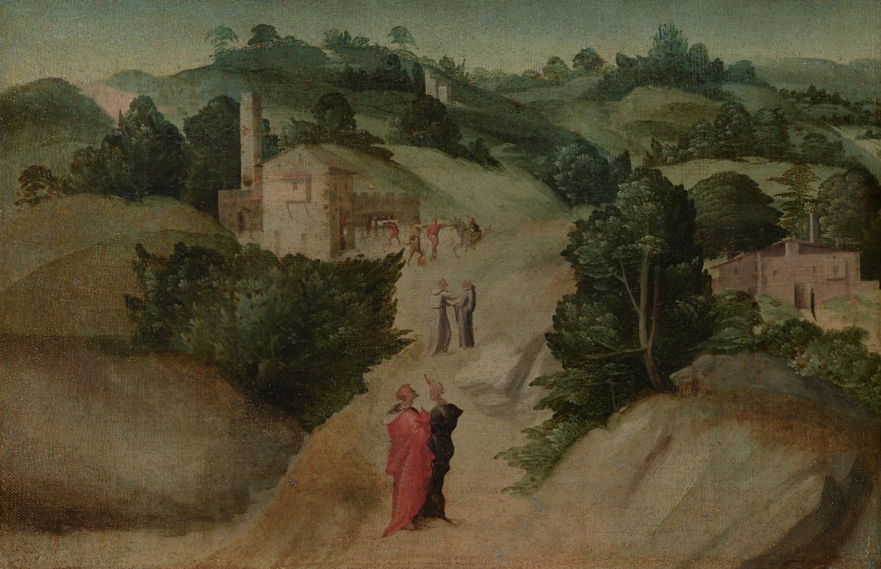 Scene da una leggenda, probabilmente 1515-1520 circa (olio su tela) da Giovanni Larciani