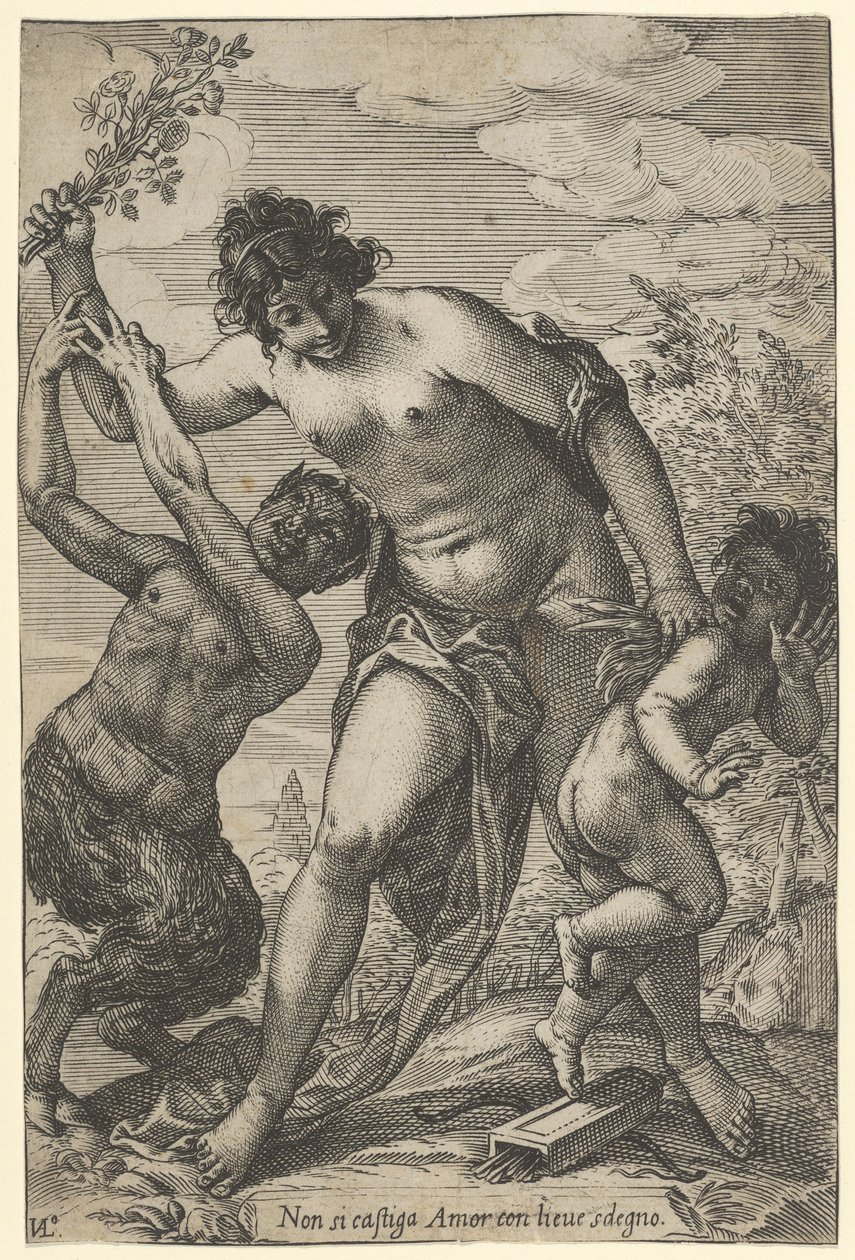 Venere che Frusta Cupido con Rose da Giovanni Luigi Valesio