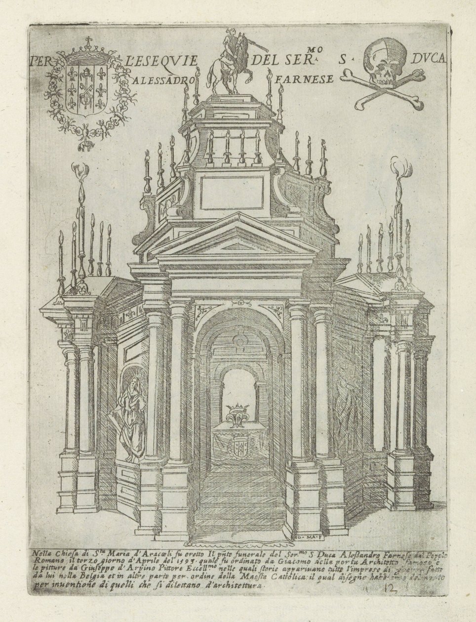 Monumento funebre di Alessandro Farnese nella Santa Maria in Aracoeli a Roma da Giovanni Maggi