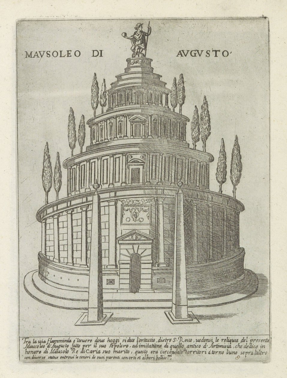 Mausoleo di Augusto a Roma da Giovanni Maggi