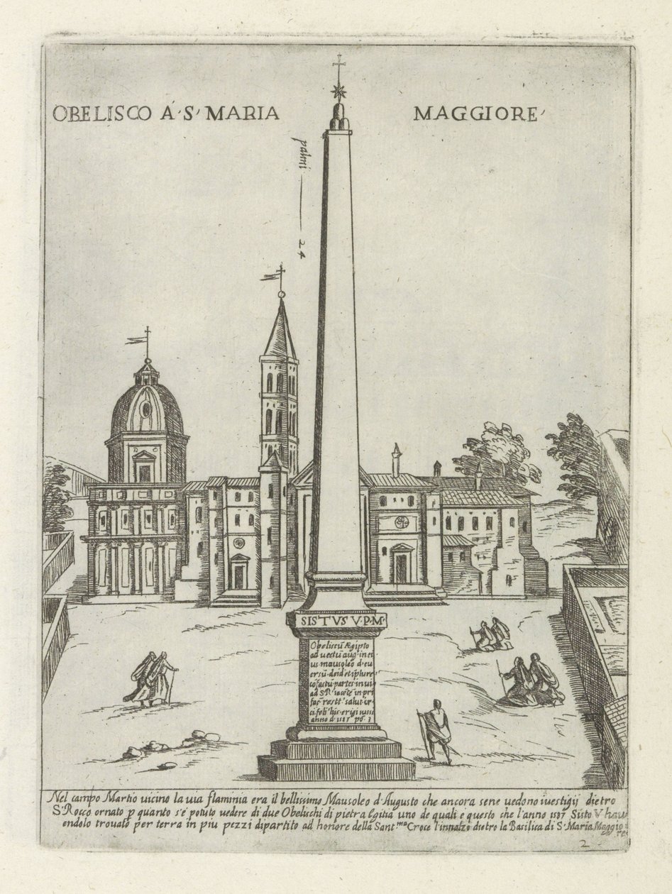 Obelisco davanti a Santa Maria Maggiore da Giovanni Maggi