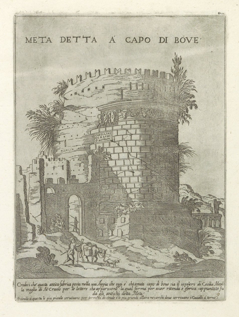 Tomba di Cecilia Metella a Roma da Giovanni Maggi