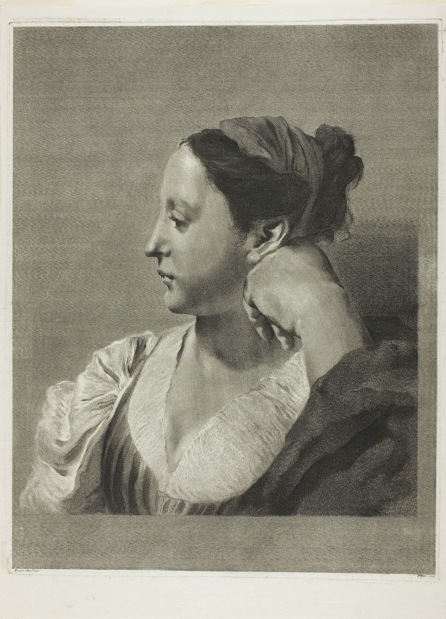 Una giovane donna di profilo da Giovanni Marco Pitteri