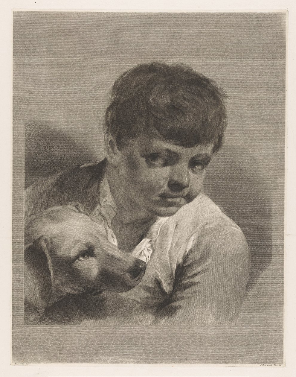 Ragazzo con cane da Giovanni Marco Pitteri