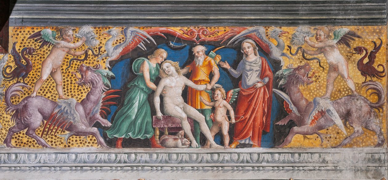 Il segno astrologico della Vergine, Camera dello Zodiaco (dettaglio) da Giovanni Maria Falconetto