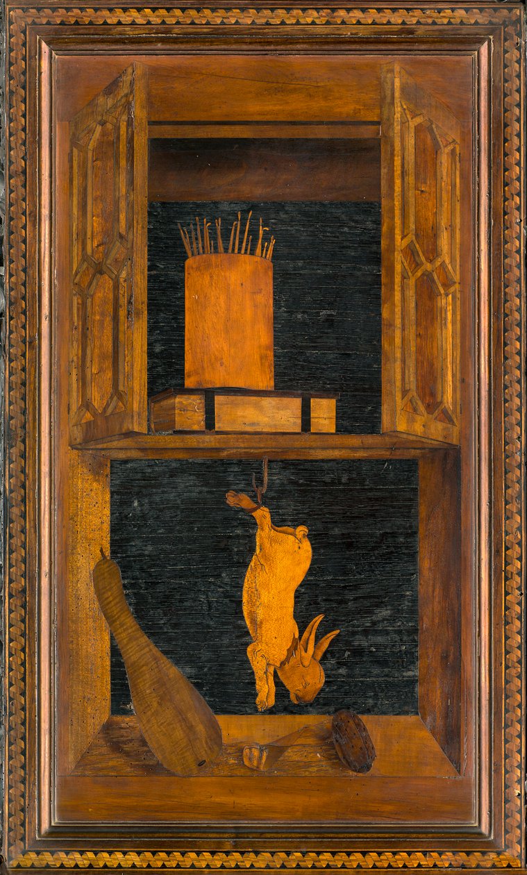 Coro canonico ligneo, Intarsiato da Giovanni Maria Platina 1484, Stallo superiore da Giovanni Maria Platina