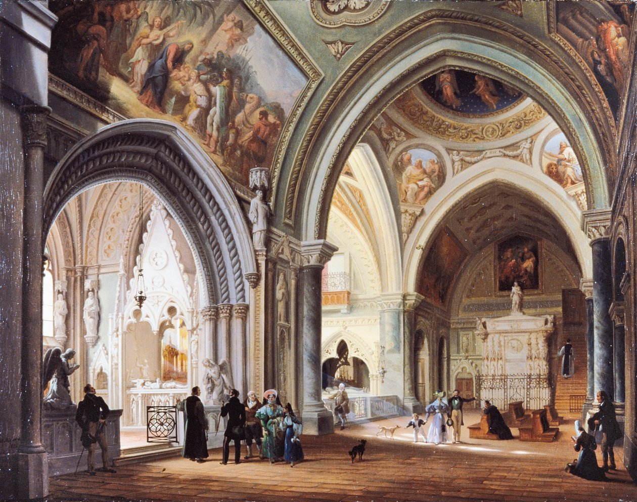 Dentro il monastero di Altacomba da Giovanni Migliara