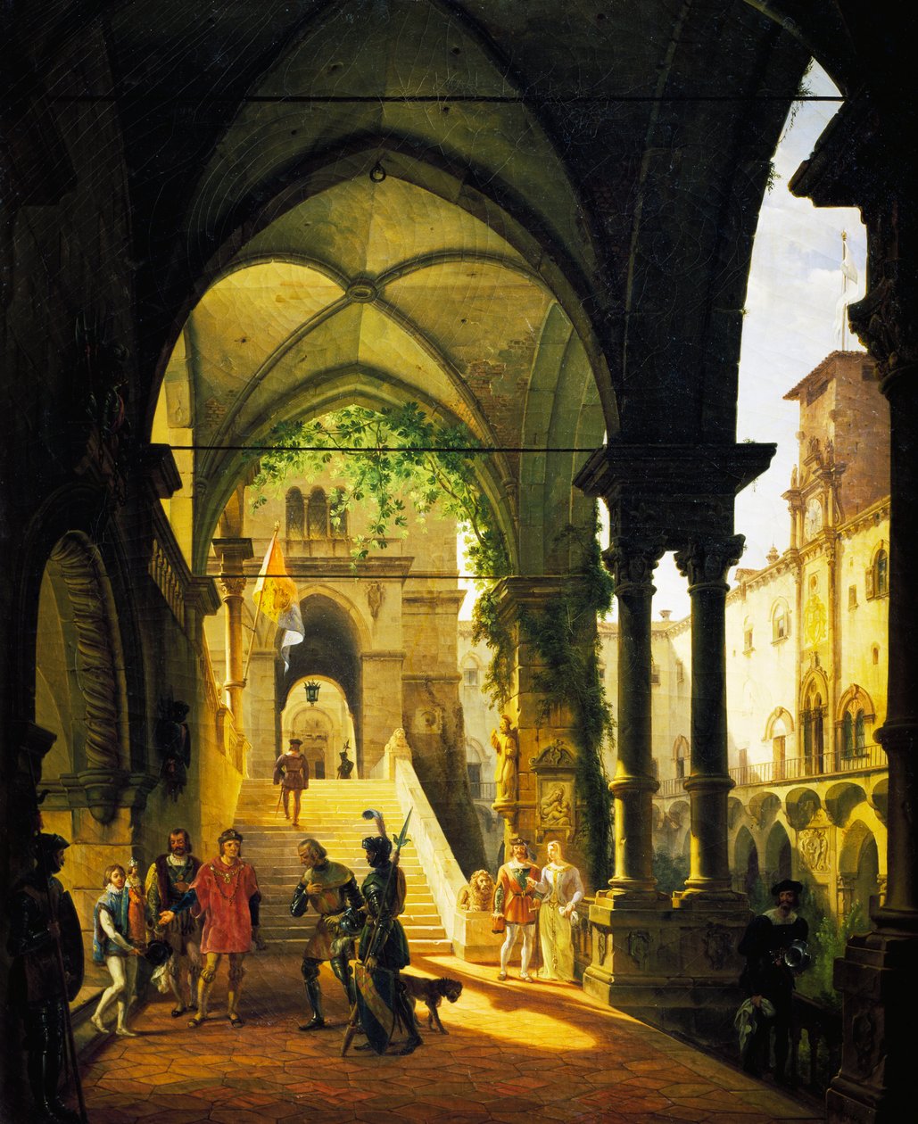 Luigi XI al Castello di Barolo di Giovanni Migliara da Giovanni Migliara