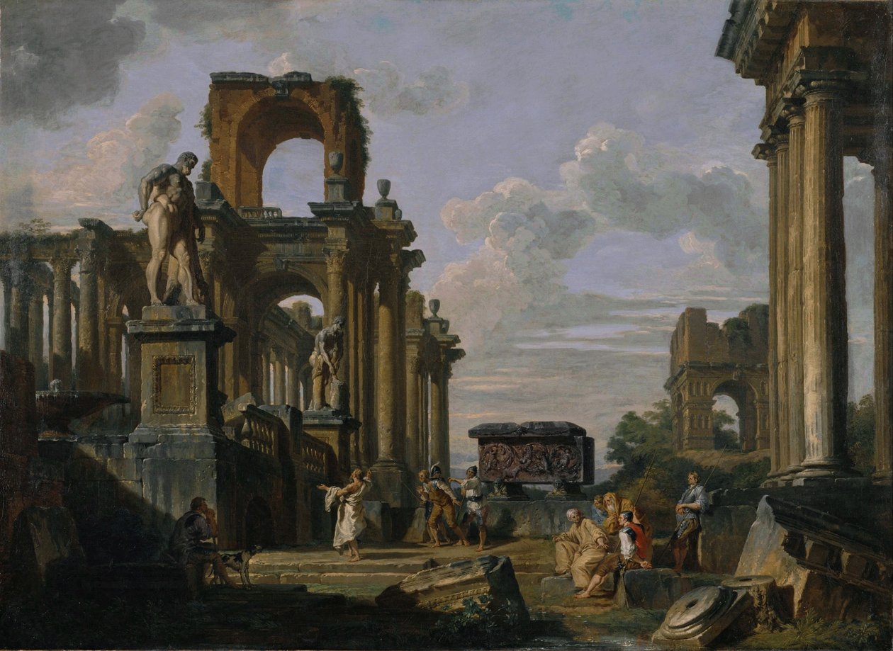 Architettura e scultura antica Capriccio. da Giovanni Paolo Panini