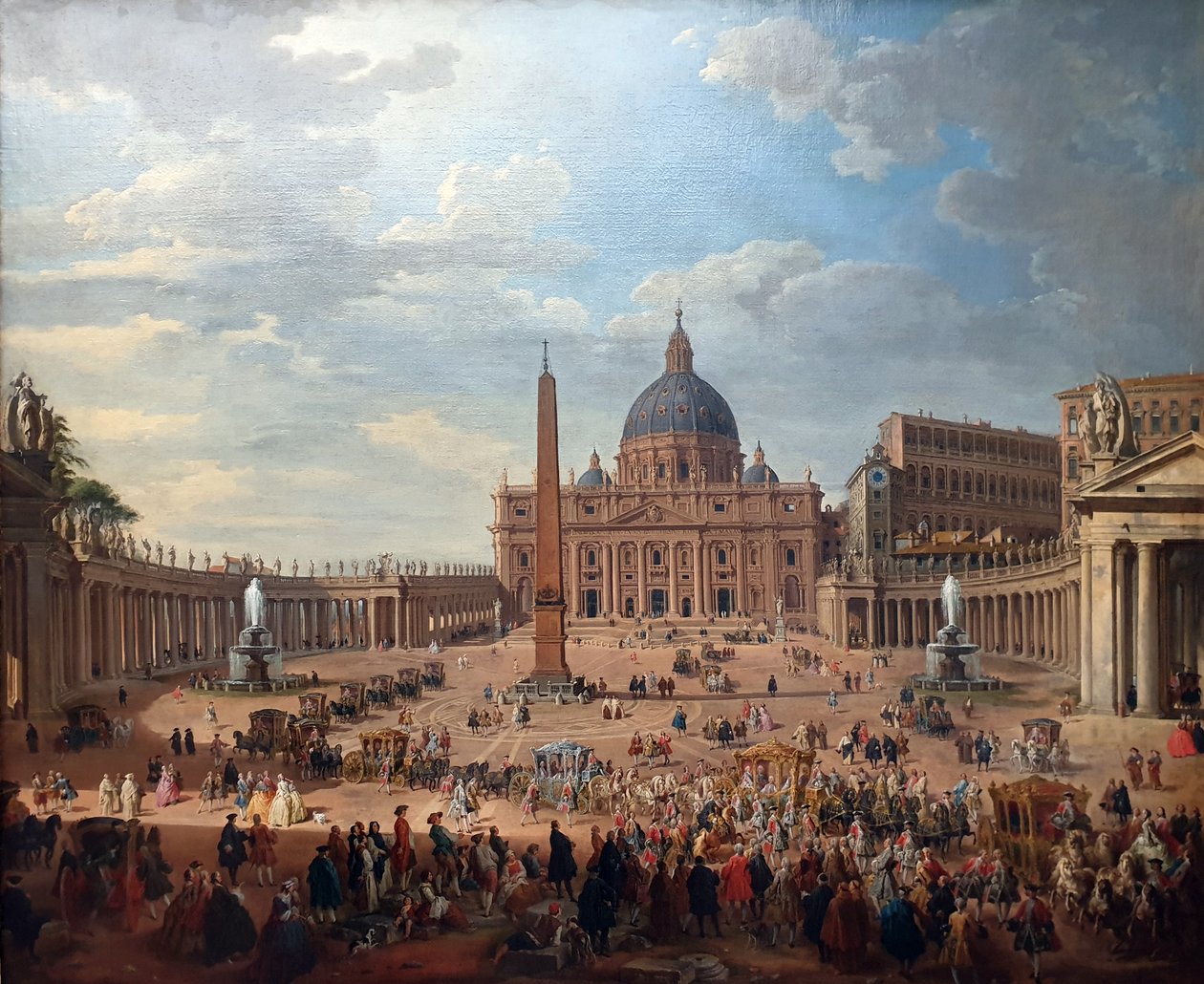 Cavalcata del Duca di Choiseul (1719-1785) in Piazza San Pietro a Roma da Giovanni Paolo Panini