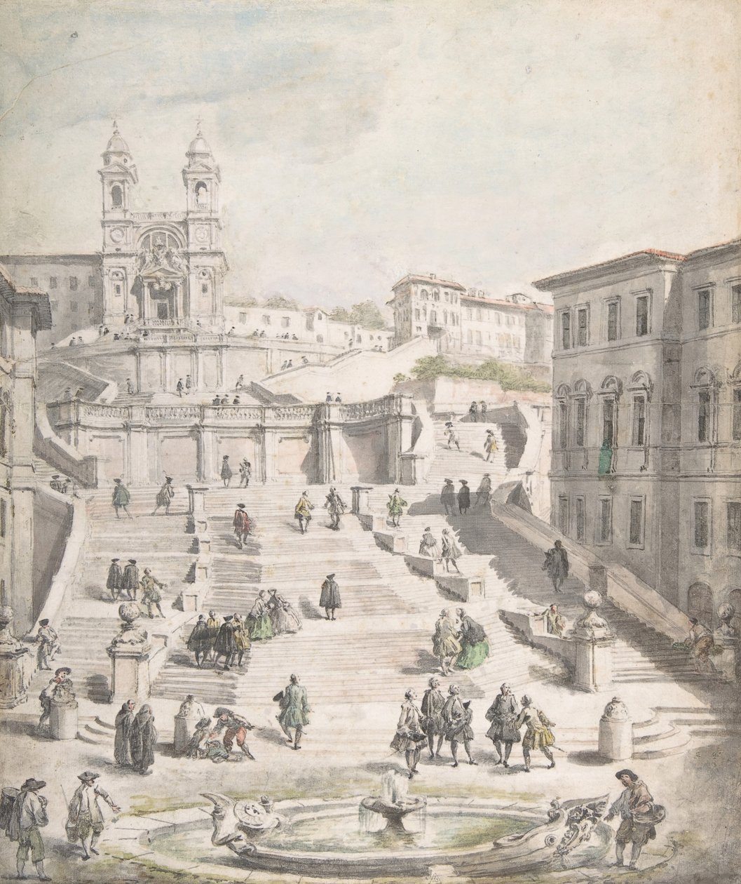 Scalinata della Trinità dei Monti, ca. 1756-58 da Giovanni Paolo Panini