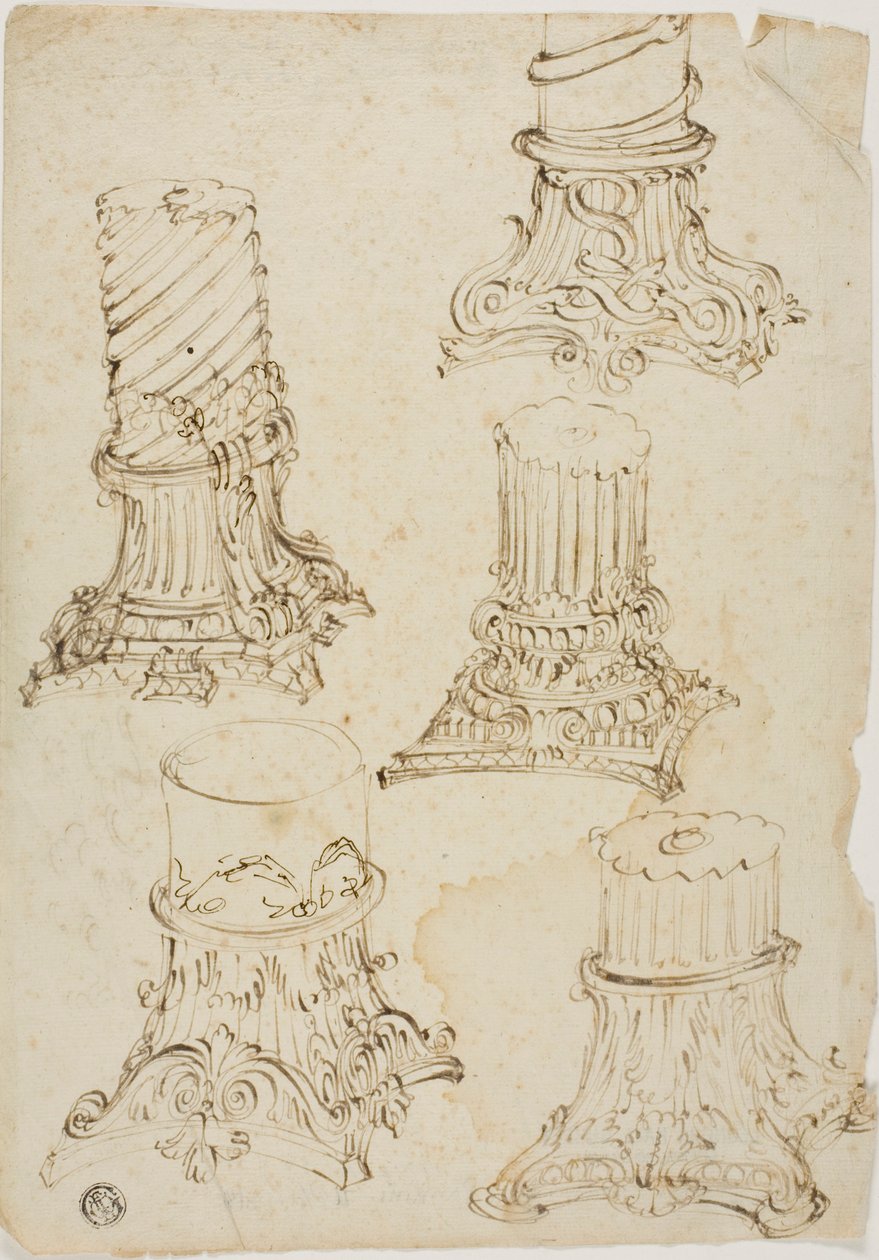 Schizzi di capitelli corinzi da Giovanni Paolo Panini