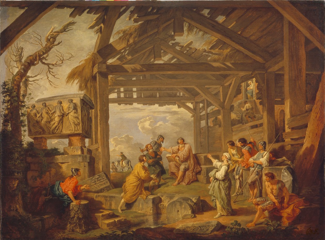 La Sibilla Cumana profetizza la Nascita di Cristo, 1738 da Giovanni Paolo Pannini