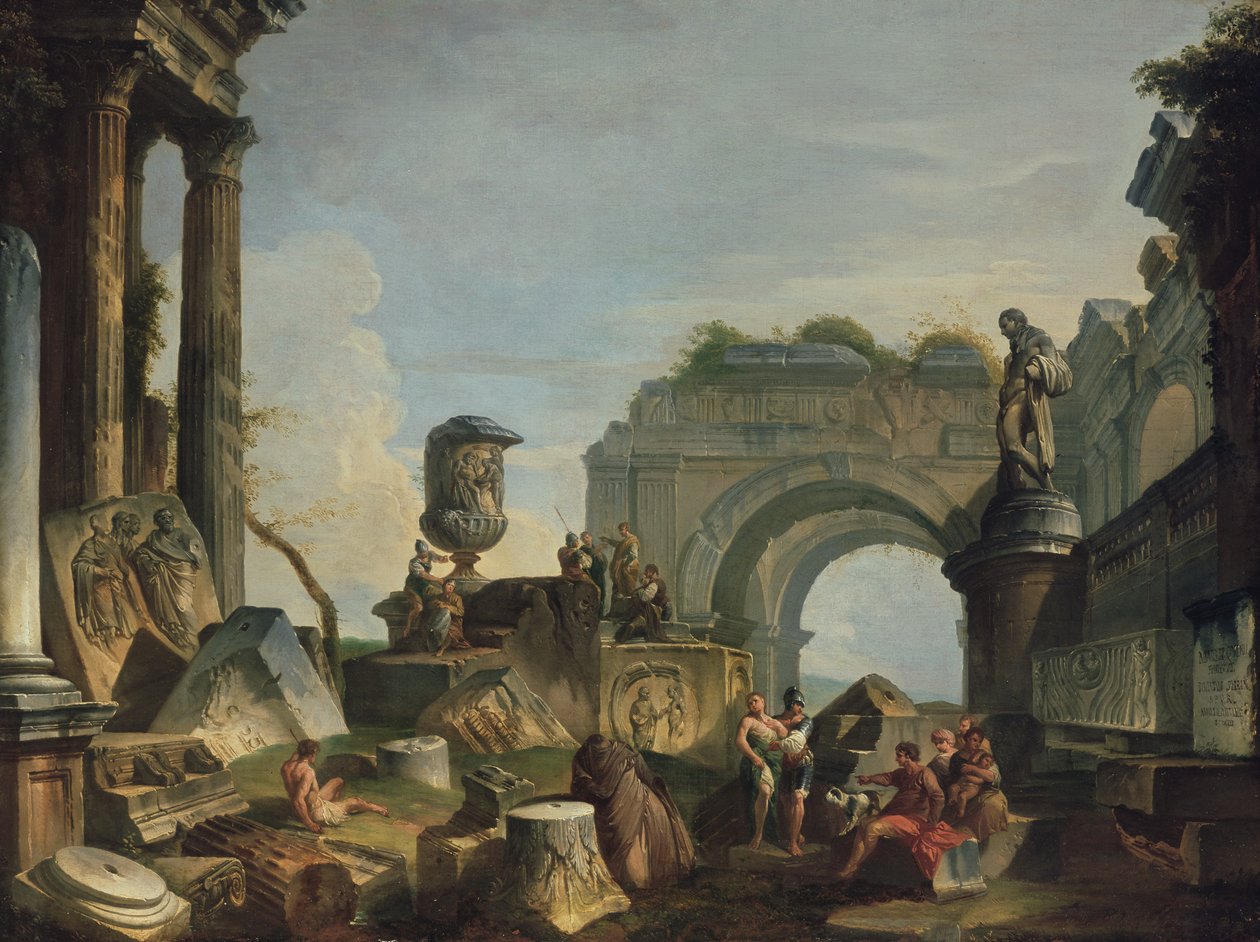 Scena classica con figure da Giovanni Paolo Pannini