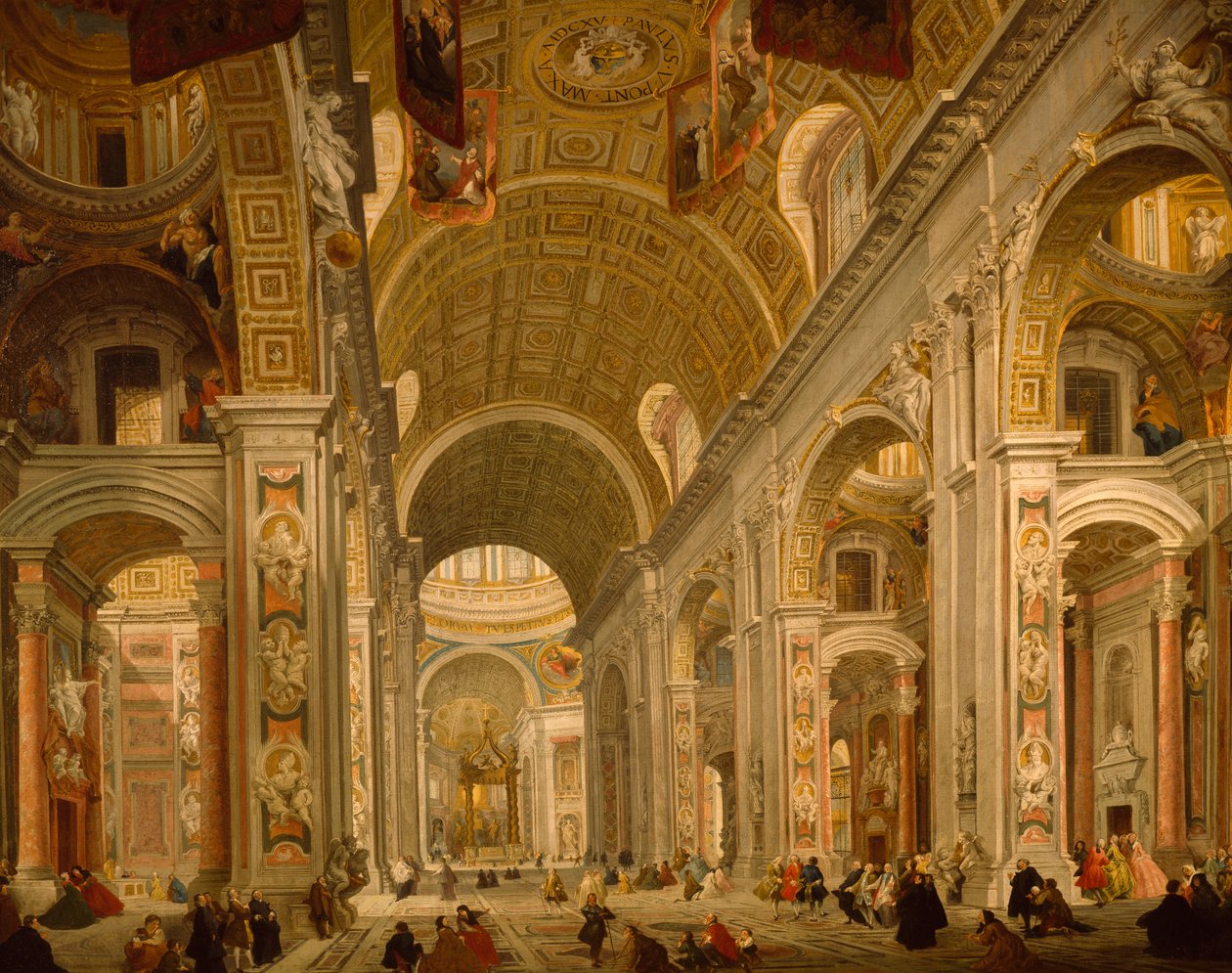 Interno della Basilica di San Pietro da Giovanni Paolo Pannini