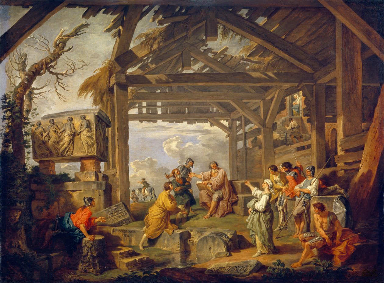 La sibilla di Cuma profetizza la nascita di Cristo da Giovanni Paolo Pannini