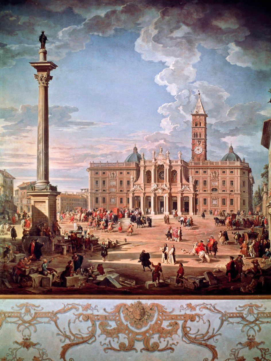 Piazza e Chiesa di Santa Maria Maggiore da Giovanni Paolo Pannini