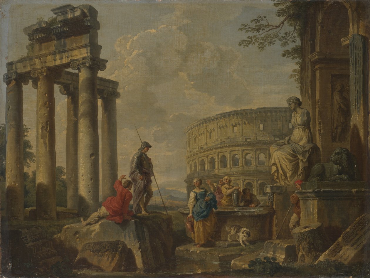 Il Colosseo tra le rovine romane, c.1730 da Giovanni Paolo Pannini