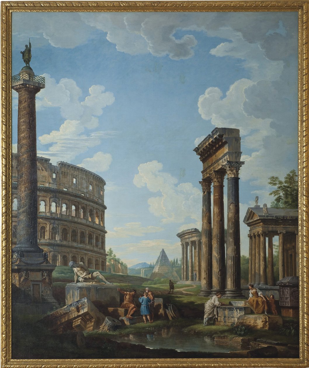 Capriccio con personaggi in rovine romane, tra cui l