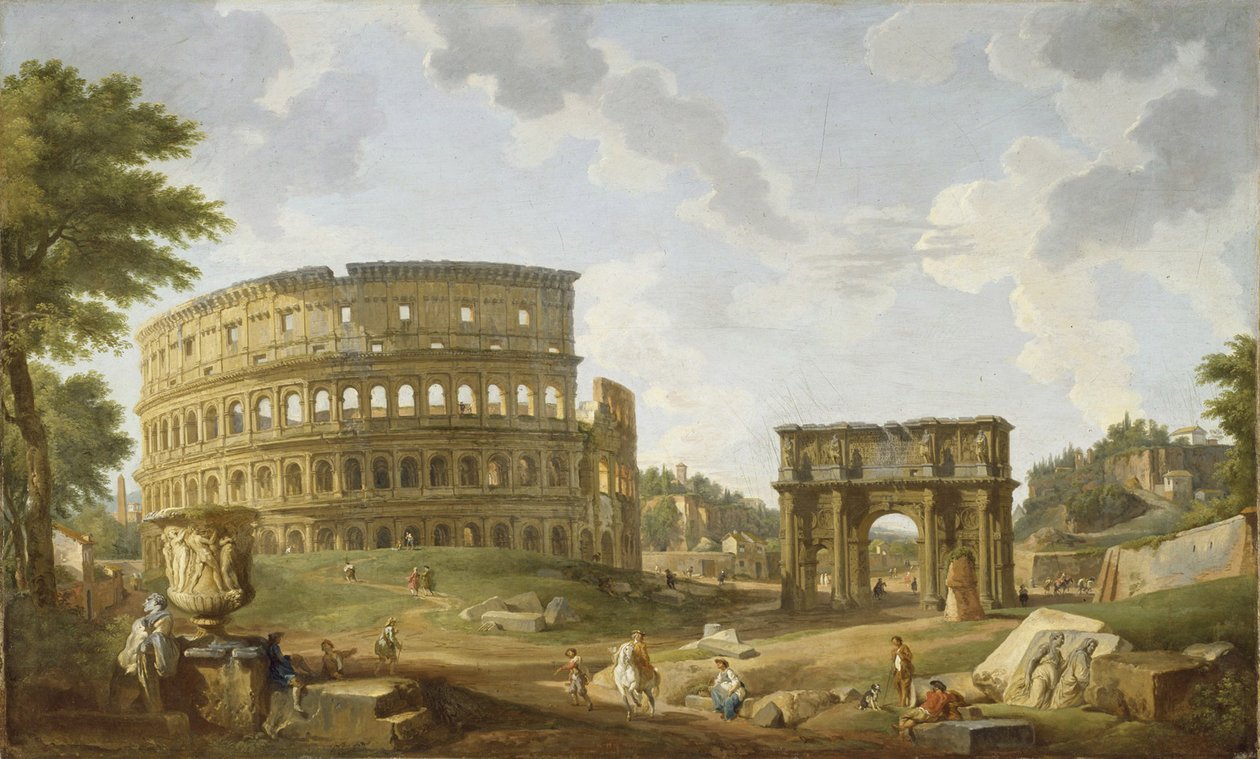 Veduta del Colosseo, 1747 da Giovanni Paolo Pannini