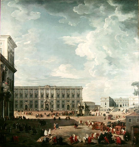Veduta della Piazza del Quirinale, Roma da Giovanni Paolo Pannini