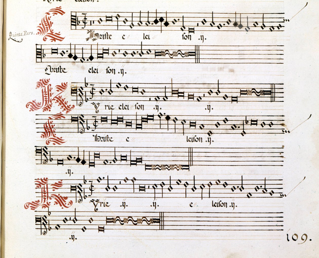 Kyrie manoscritto delle 