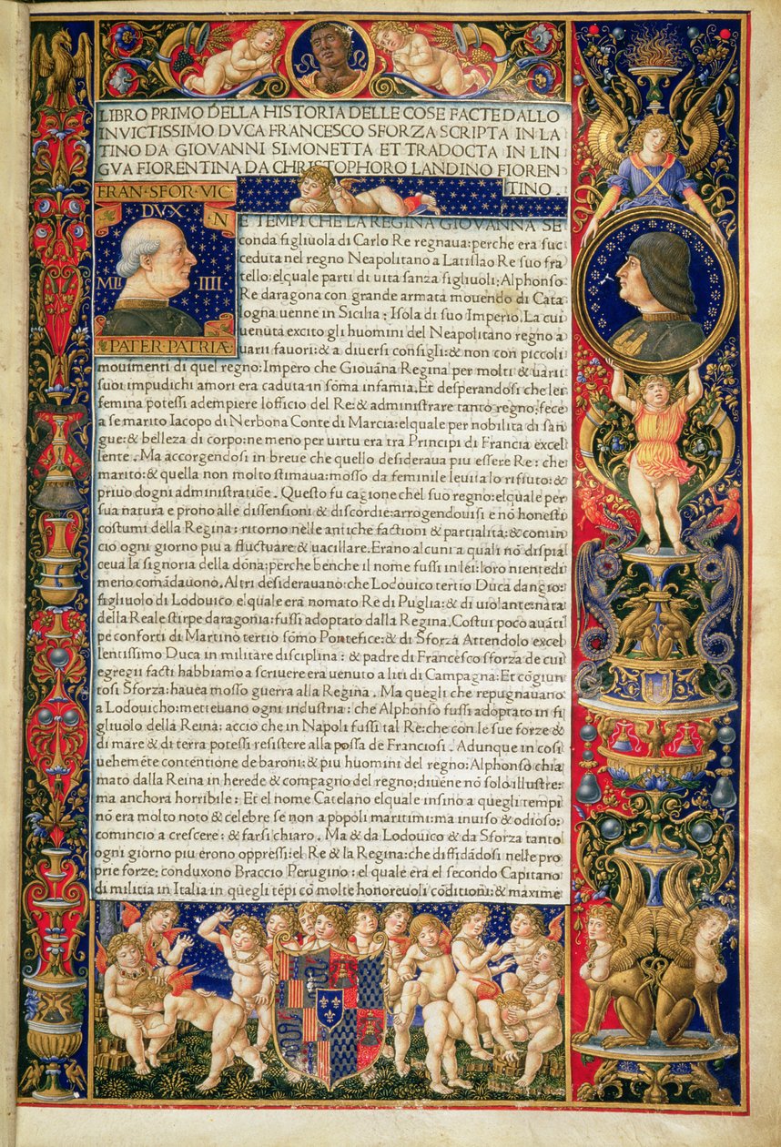 Frontespizio della copia di lusso di 