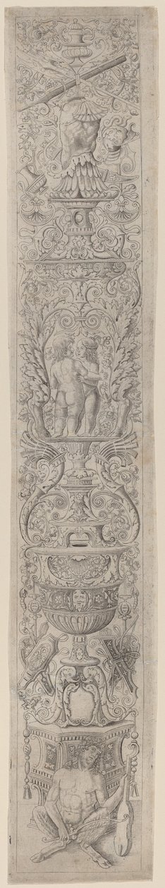 Pannello ornamentale: Satiro che tiene un violino da Giovanni Pietro Birago and Zoan Andrea