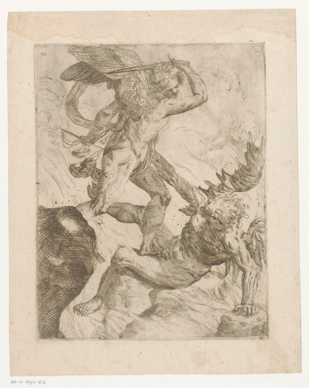 Arcangelo Michele in lotta con il diavolo da Giovanni Pietro Possenti