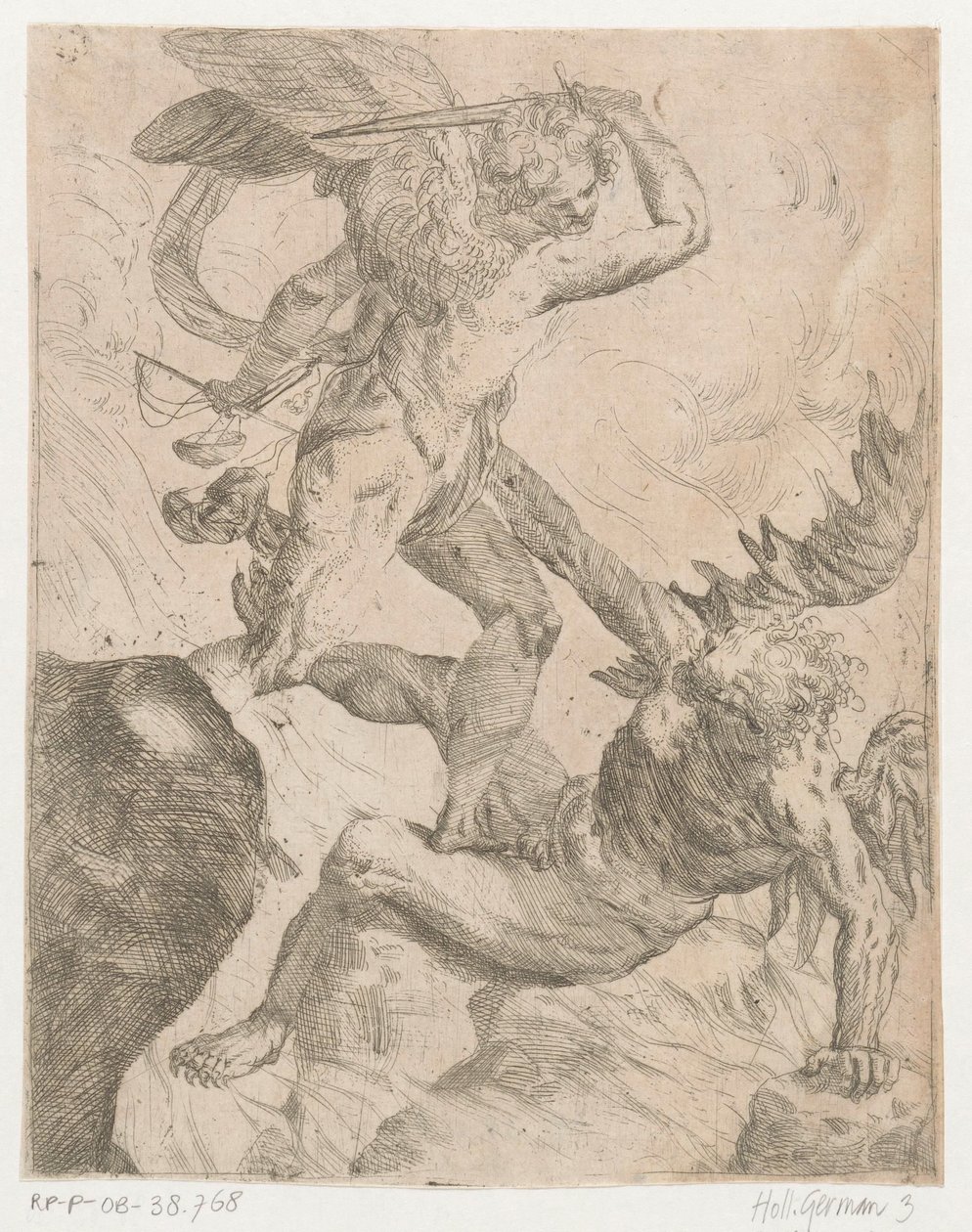 Arcangelo Michele in lotta con il diavolo da Giovanni Pietro Possenti
