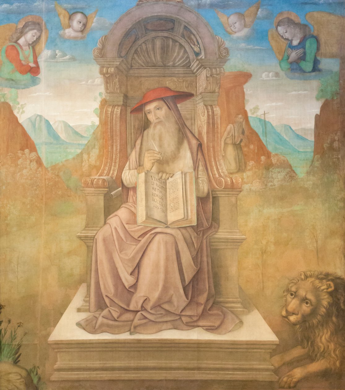 San Girolamo in trono da Giovanni Santi or Sanzio