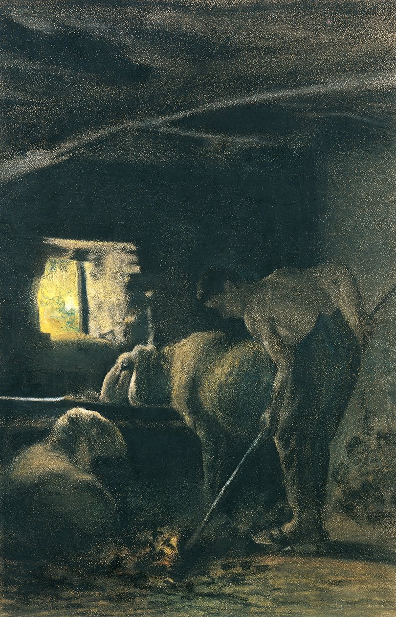 Nella stalla da Giovanni Segantini