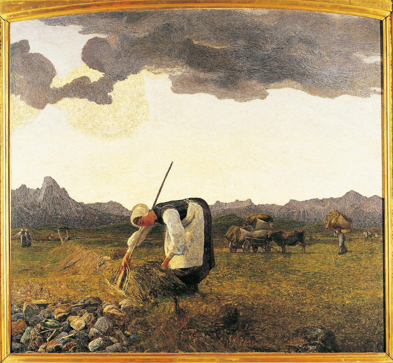 La raccolta del fieno da Giovanni Segantini