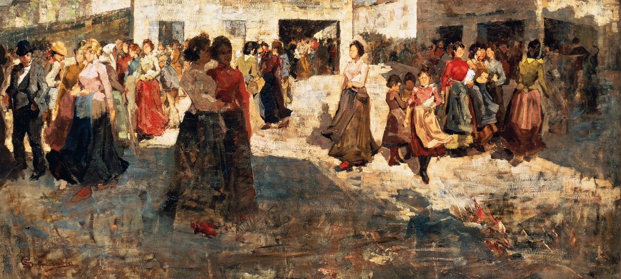 Operai che lasciano la fabbrica Pirelli da Giovanni Sottocornola