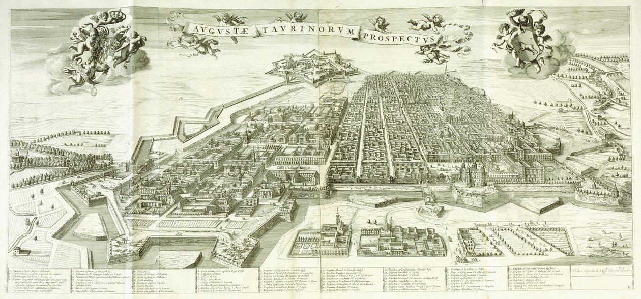 Veduta di Torino, 1672 da Giovanni Tommaso Borgonio