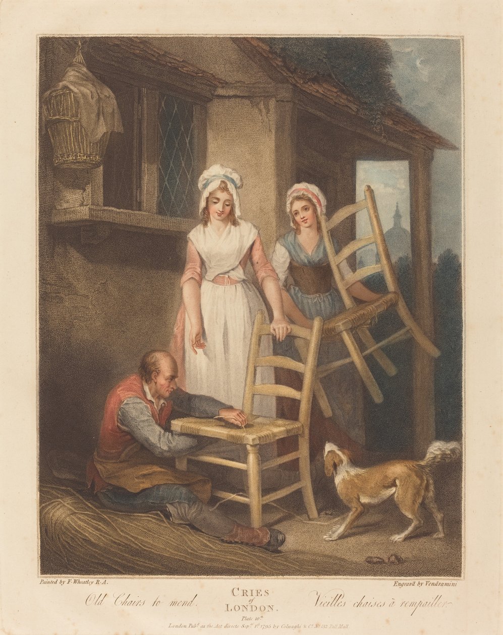 Vecchie sedie da riparare da Giovanni Vendramini after Francis Wheatley