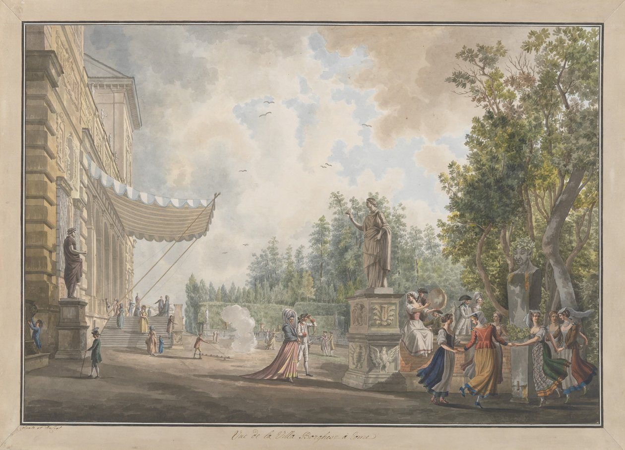 Villa Borghese, ca. 1780 da Giovanni Volpato, Louis Ducros