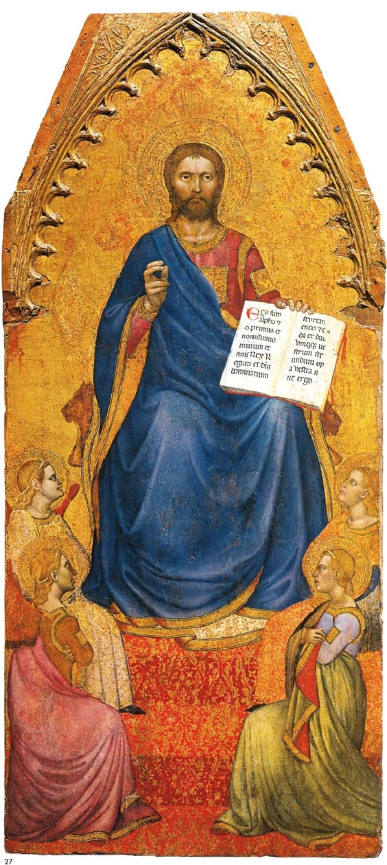Cristo in trono adorato da angeli da Giovanni da Milano