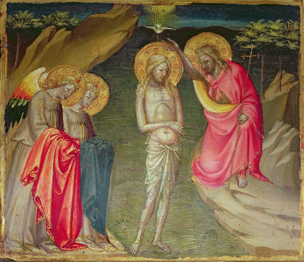 Il Battesimo di Cristo (olio su tavola) da Giovanni dal (attr. to) Ponte