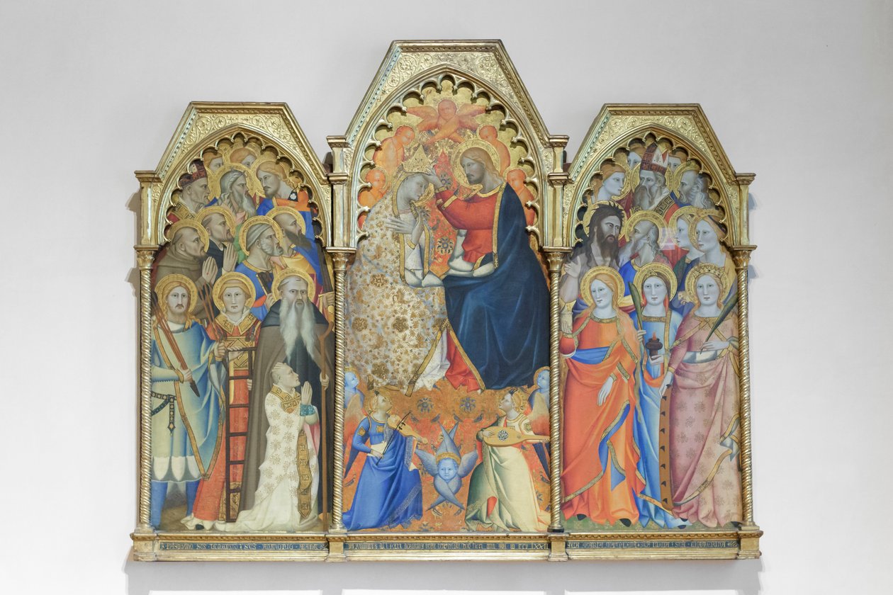 Incoronazione della Vergine e Santi da Giovanni del Biondo dal Casentino