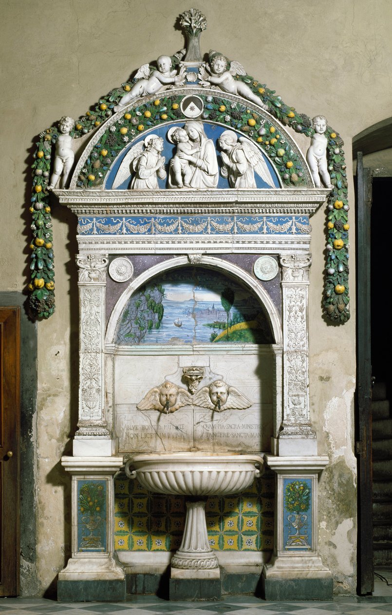 Fontana decorata con altorilievo in marmo e terracotta di Giovanni della Robbia da Giovanni della Robbia