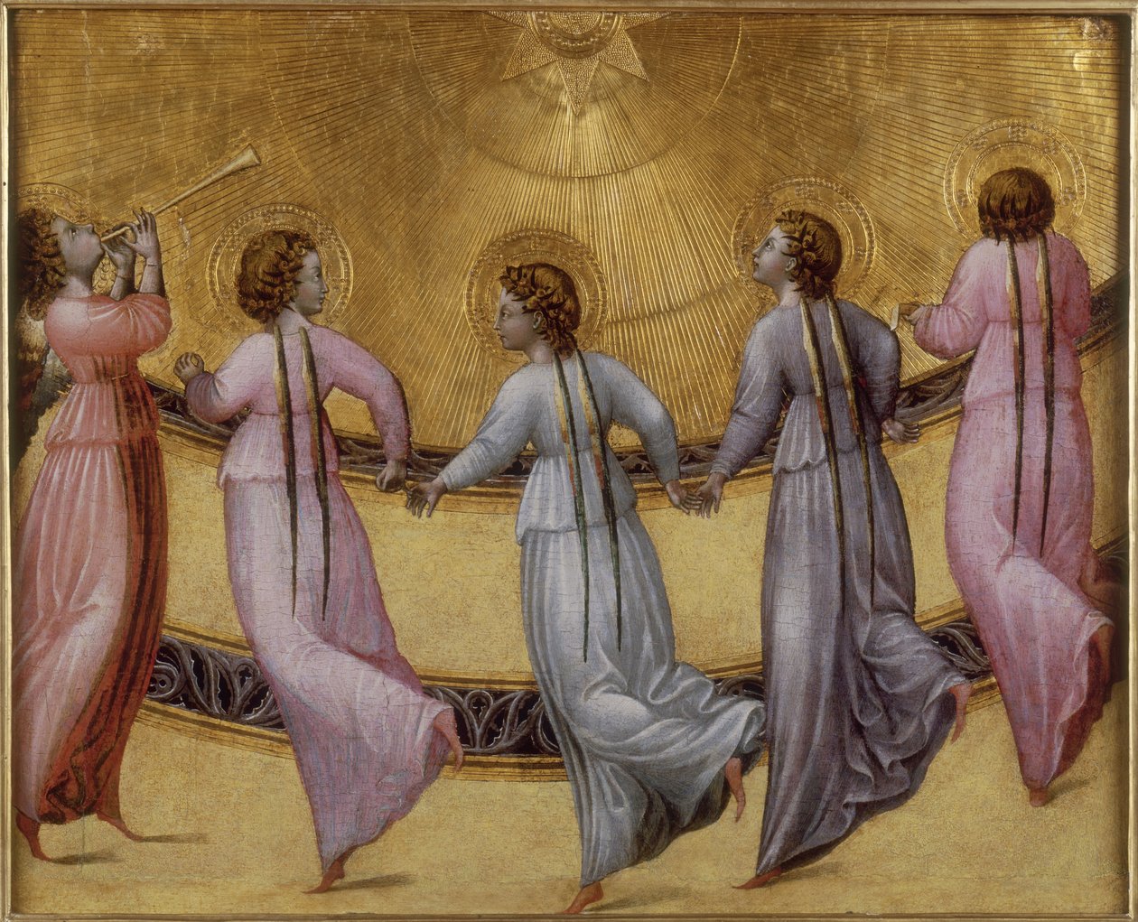 Cinque angeli danzanti, ca 1436 da Giovanni di Paolo