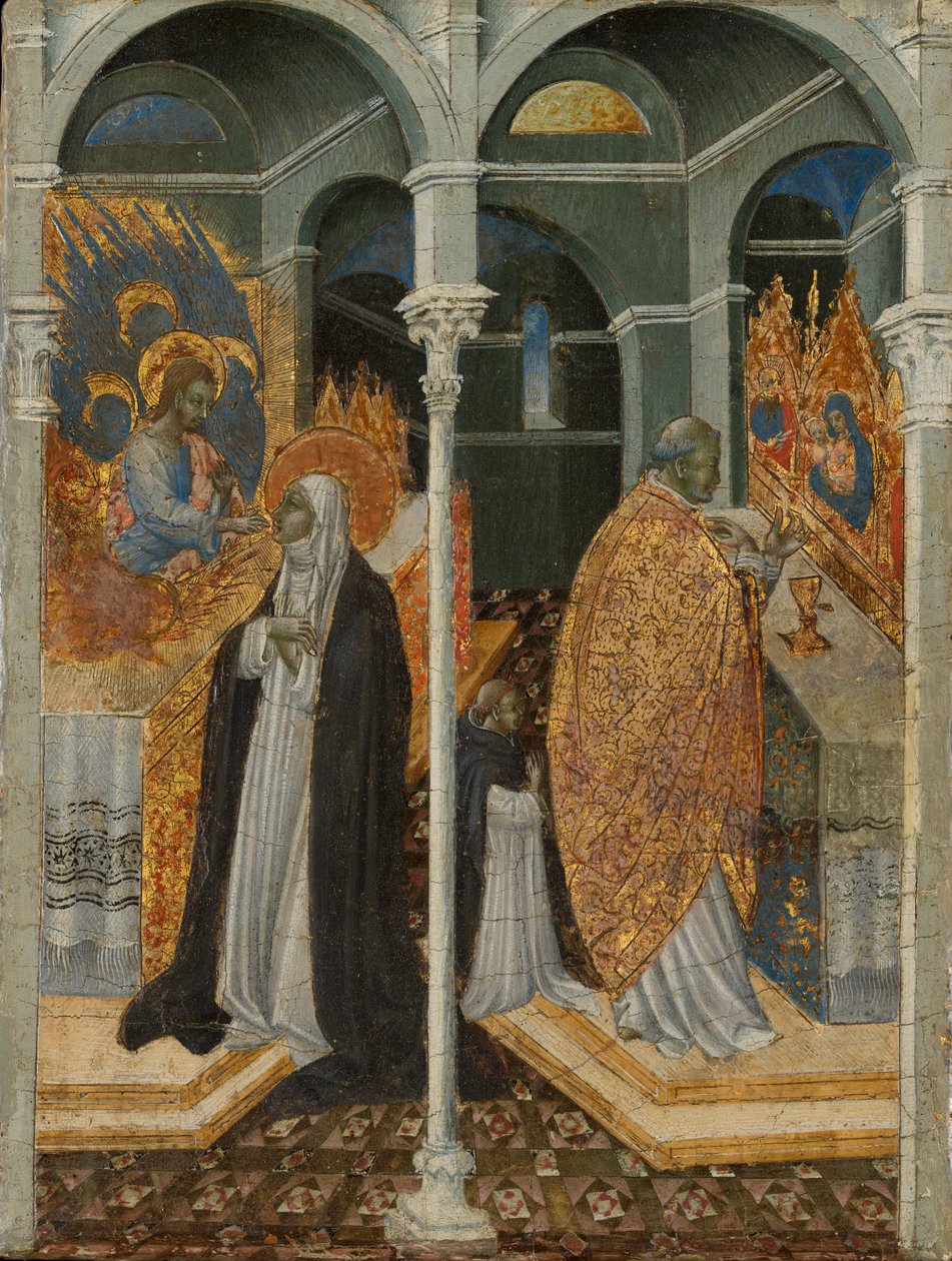 La miracolosa comunione di Santa Caterina da Siena da Giovanni di Paolo