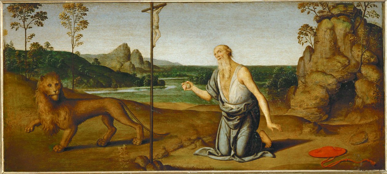 San Girolamo nel deserto ... da Giovanni di Pietro (c.1450 1529) (studio of)