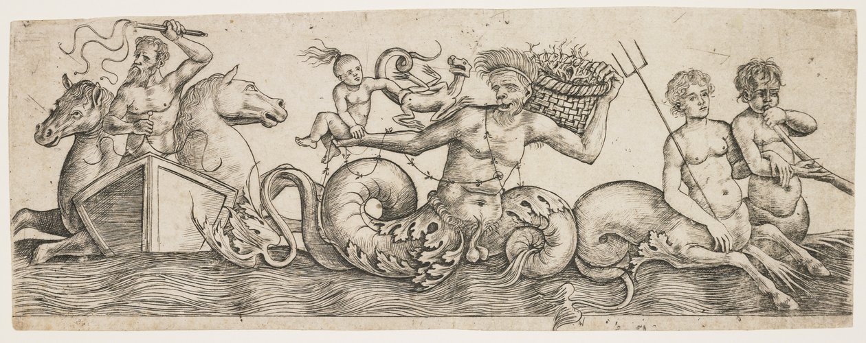 Fregio con Nettuno e Tritoni, c. 1517 da Girolamo Mocetto